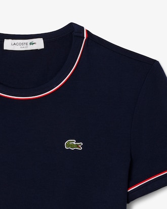 Remera Jersey con Detalle en Contraste