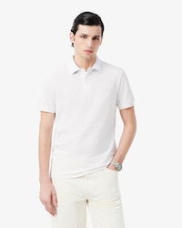 Camisa Polo Piqu&eacute; Modelagem ajustada com Marca em Jacquard