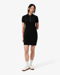 Vestido Polo Slim Fit em Mini Piqu&eacute; Stretch