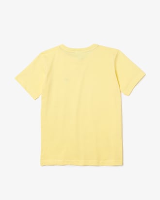 Camiseta Infantil em J&eacute;rsei de Algod&atilde;o com Gola Redonda