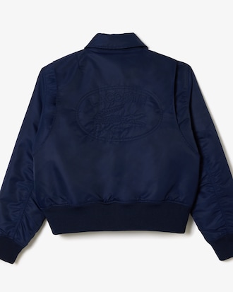 Campera Bomber Oversize Con Logo Bordado