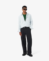 Cal&ccedil;a Chino de Sarja de Algod&atilde;o Stretch com Modelagem Solta