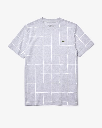 Camiseta Lacoste SPORT Tennis em algod&atilde;o com estampa gr&aacute;fica e decote careca