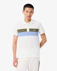 Polo Mini-Piqu&eacute; com Blocos de Cores com Caimento Regular