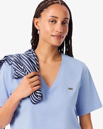 Remera de Algodón Suave Cuello en V Fit Relax