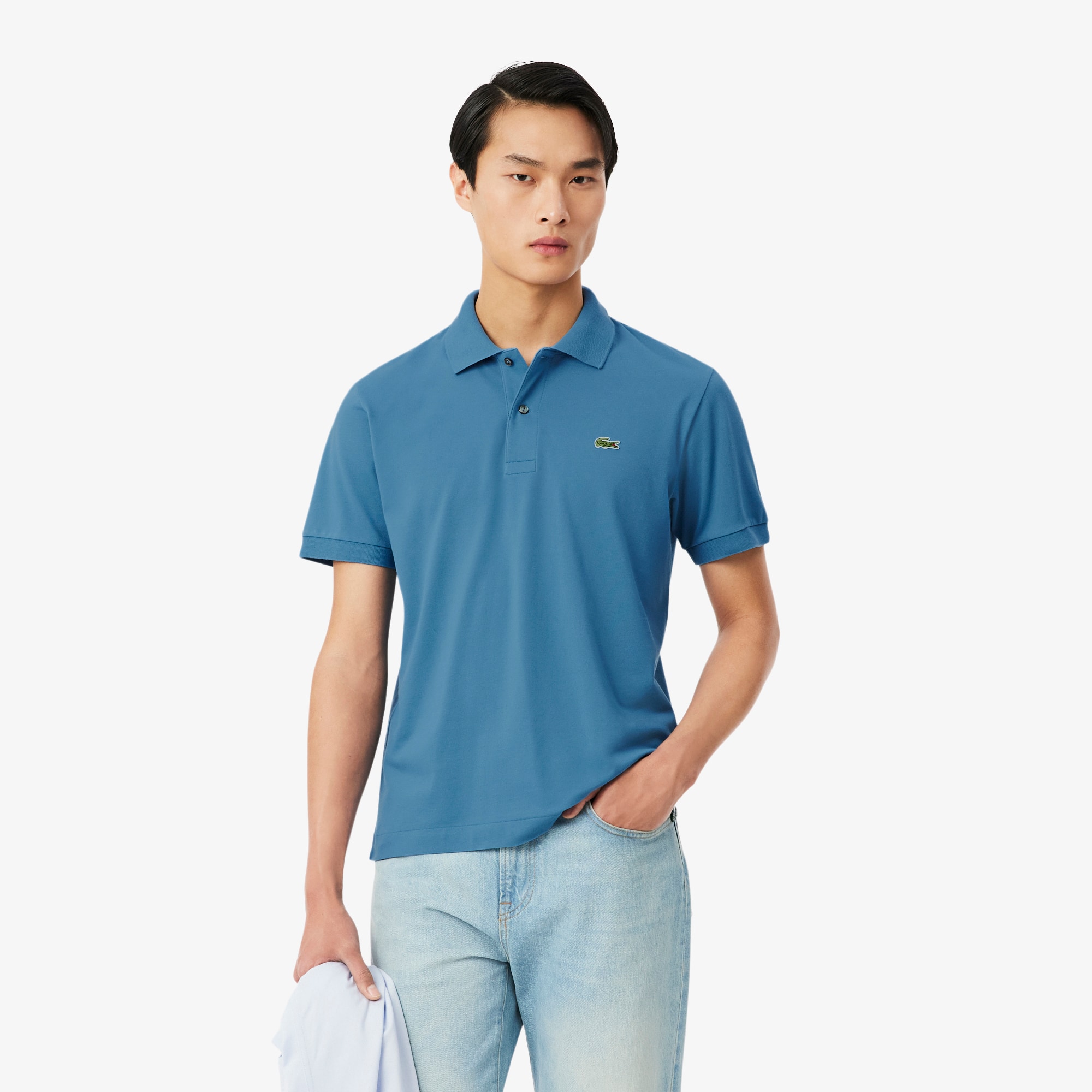 Camisa de Algodão Polo L.12.12 Light em Piqué Lacoste
