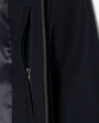 Jaqueta em Sarja de Mistura de L&atilde;