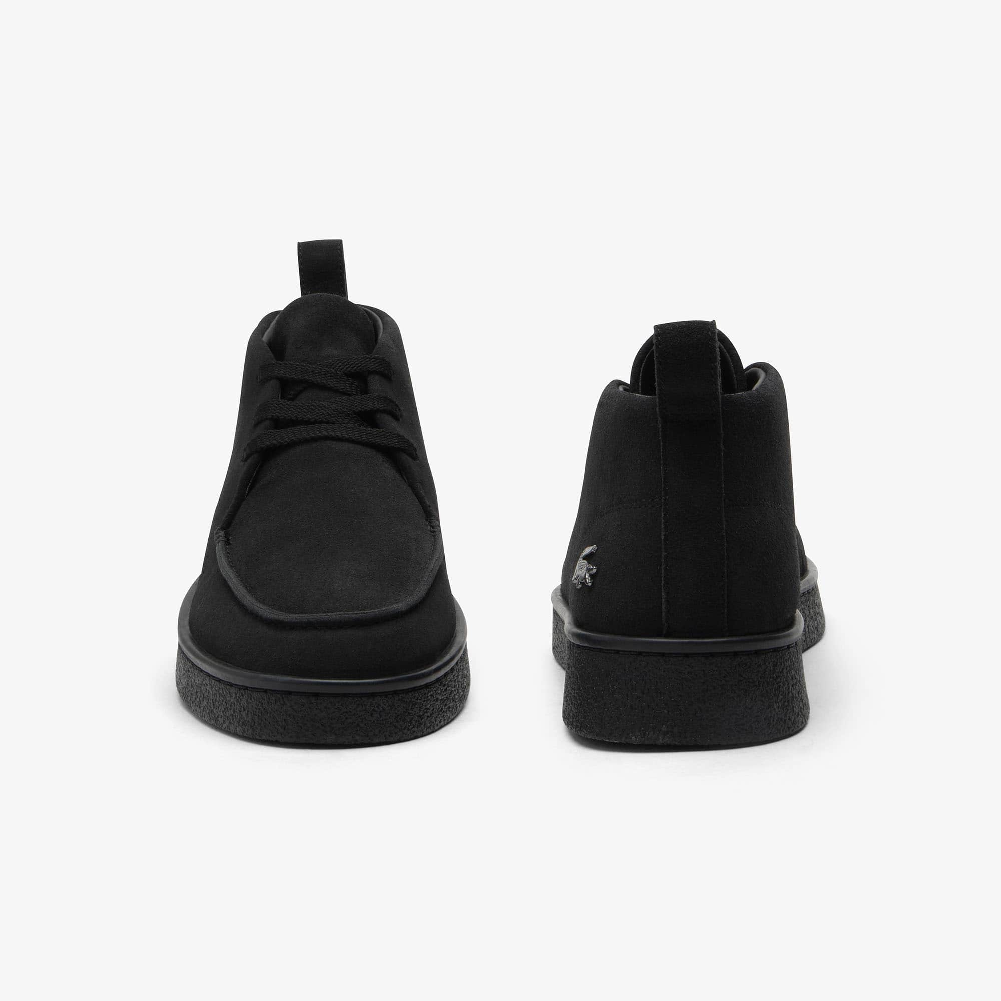 Tênis Masculino Preto Lacoste Baseshot Chukka em Camurça