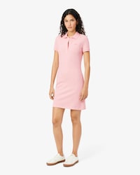Vestido Polo Slim Fit em Mini Piqu&eacute; Stretch