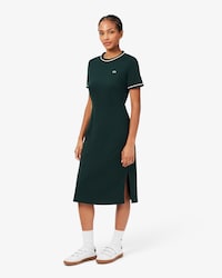 Vestido Camiseta em Jersey com Detalhe de Acabamento