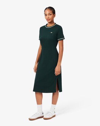 Vestido Camiseta em Jersey com Detalhe de Acabamento