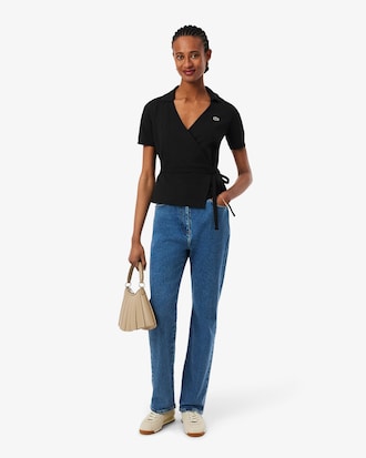 Polo Envelope em Mini Piqu&eacute; Stretch