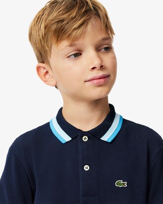 Polo Petit Piqué com Gola Listrada