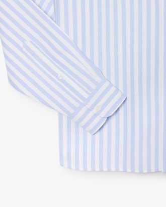 Camisa Oxford Listrada com Caimento Regular