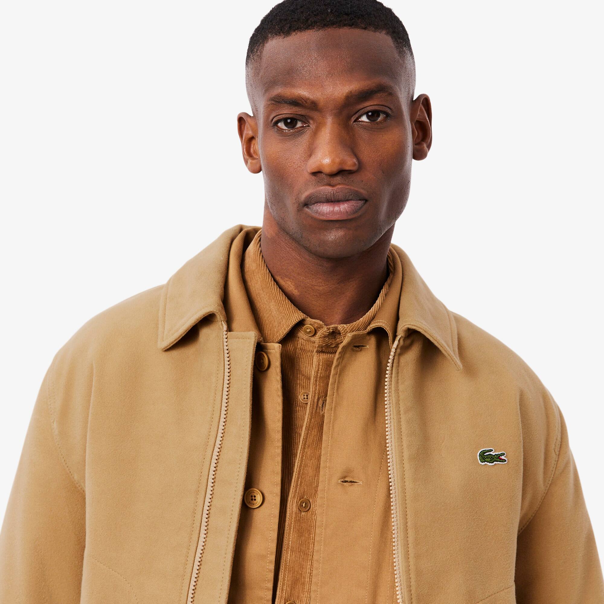 Jaqueta Bege Masculina Moleskine Modelagem Casual