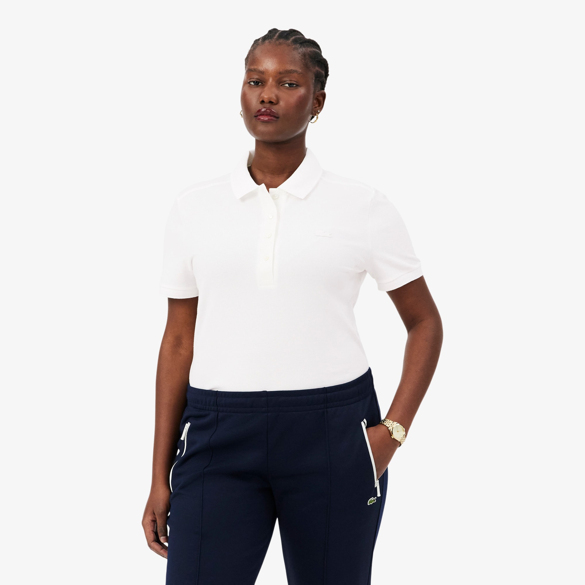 Camisa Polo Mini-Piqué Stretch Slim Fit L.12.D - Polos Femininas