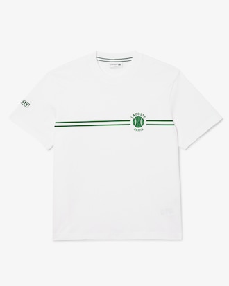 Camiseta em Malha de Algod&atilde;o Bordada e Estampada