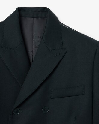 Blazer Leve de Lã com Botões Duplos Da Coleção Runway