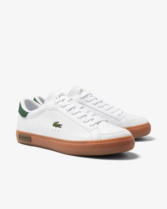 T&ecirc;nis masculino Lacoste Powercourt Heel Pop em couro