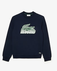 Moletom masculino Lacoste em fleece n&atilde;o escovado com decote redondo