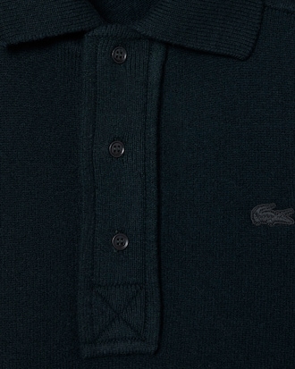 Suéter com Gola Polo em Lã Feltrada Runway