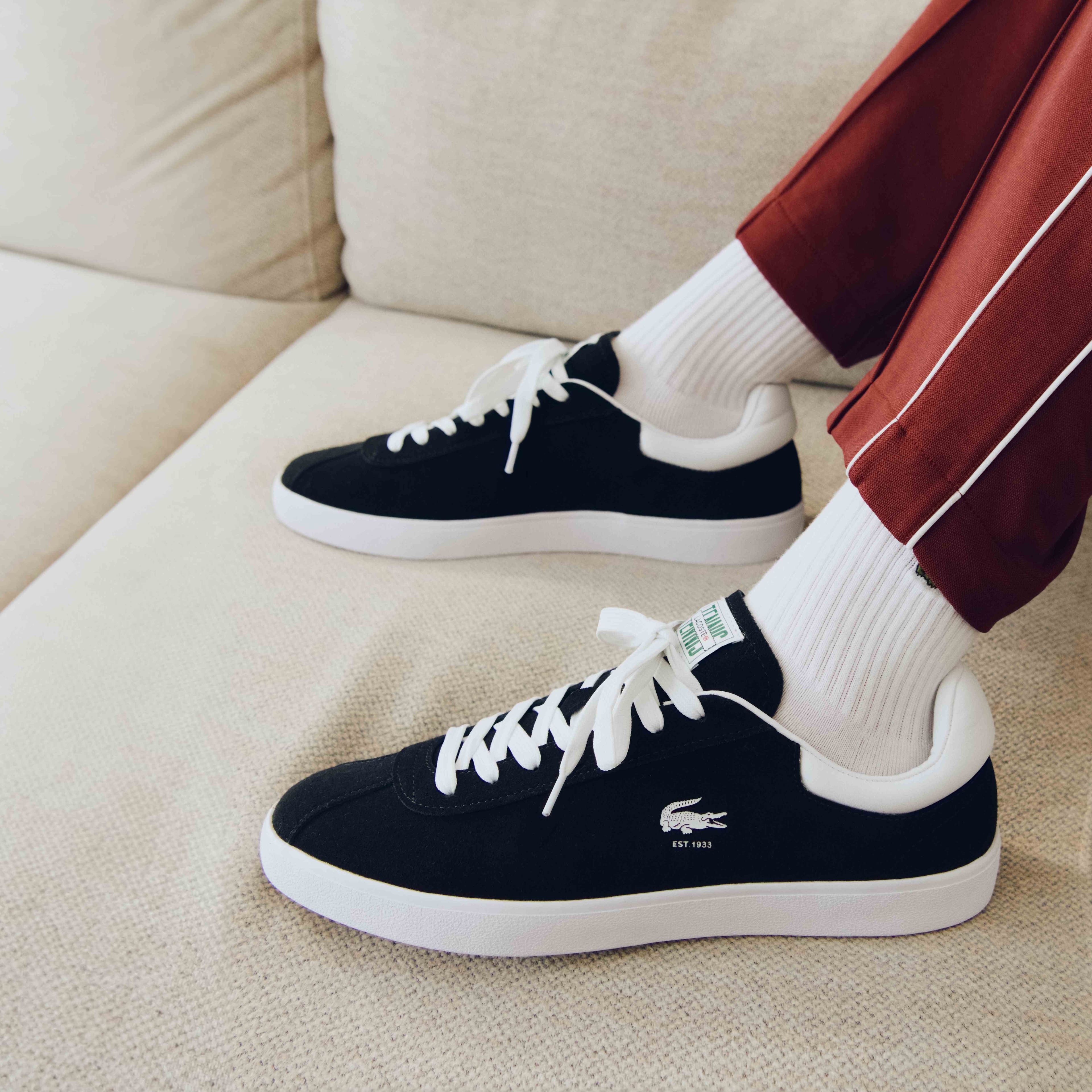 Tênis Masculino Lacoste Baseshot em camurça