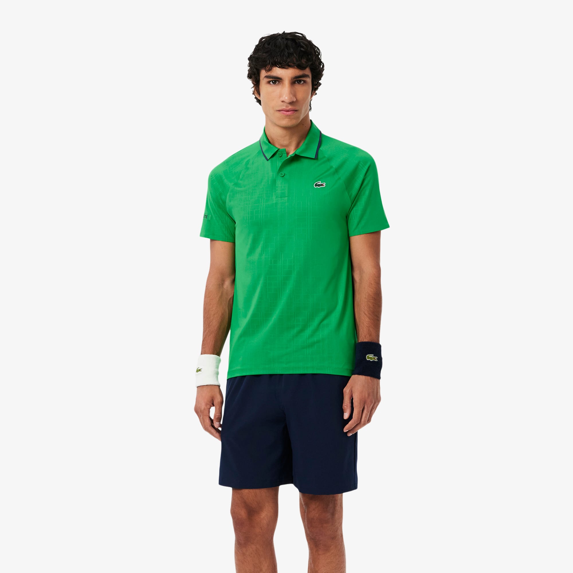 としこ Polo Lacoste Tennis X Novak Djokovic em Malha Ultraleve