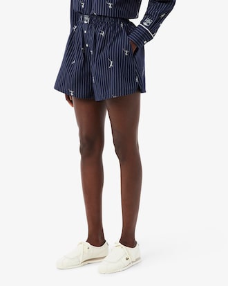 Pantal&oacute;n corto tipo b&oacute;xer de jacquard de popel&iacute;n de algod&oacute;n   