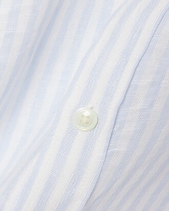 Camisa Regular Fit Listrada em Linho