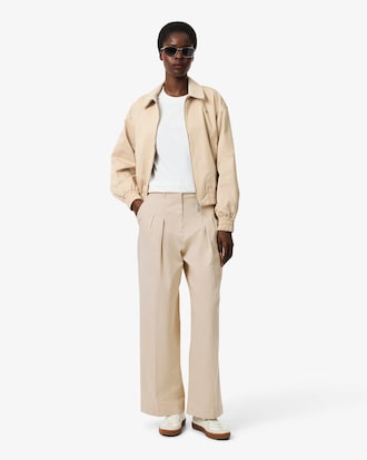 Cal&ccedil;a Feminina de Sarja com Elastano em Modelagem Oversizedd