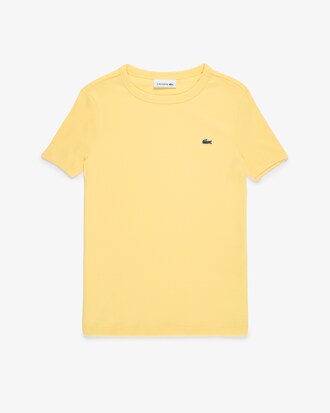 Camiseta feminina em algod&atilde;o macio com decote careca