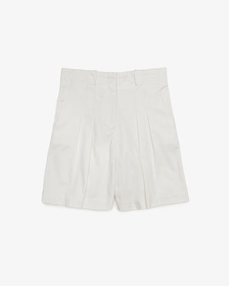 Bermuda Oversized de Gabardina de Algod&oacute;n