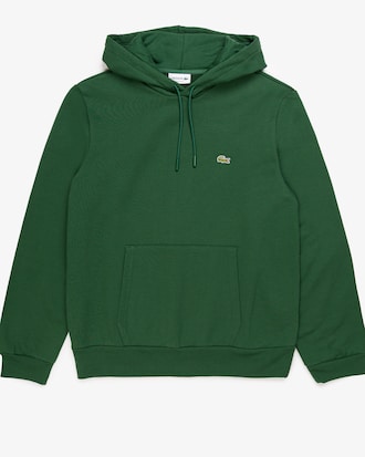 Blusa de Moletom com Capuz de Algod&atilde;o Org&acirc;nico Masculino Lacoste