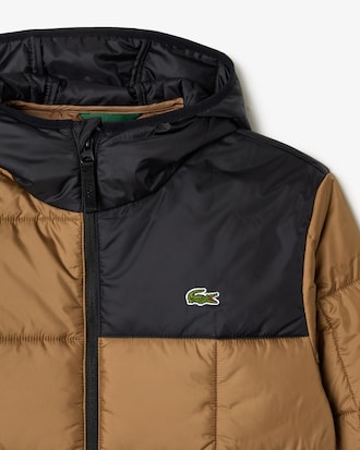 Campera Acolchada Con Capucha Y Resistencia Al Agua