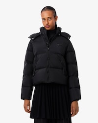 Jaqueta Puffer com Capuz com Caimento Relaxado