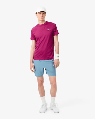 Remera de tenis Ultra Dry con cocodrilo jacquard