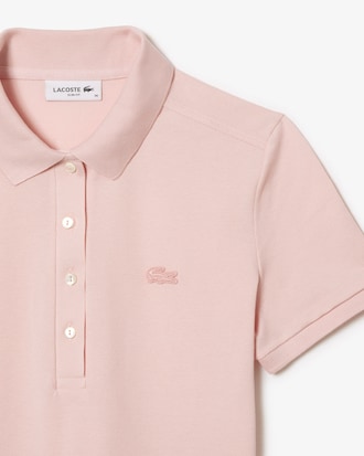 Vestido Polo Slim Fit em Mini Piqu&eacute; Stretch