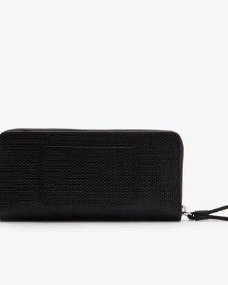 Carteira feminina Chantaco em piqu&eacute; de couro fosco com z&iacute;per