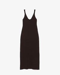 Vestido Longo Sem Mangas em Tric&ocirc; Canelado