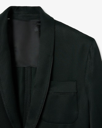 Blazer Runway Satin Shawl Neck 