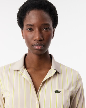 Camisa Slim Fit com Gola Canelada em Popeline