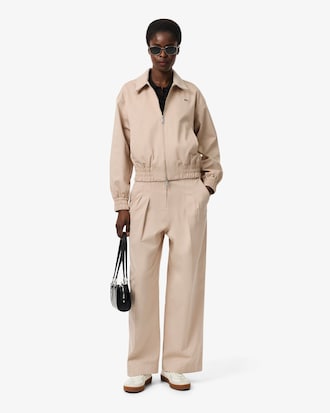 Jaqueta de Gabardine Stretch de Colarinho Duplo