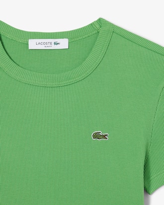 Camiseta de Algod&atilde;o Canelada com Caimento Ajustado