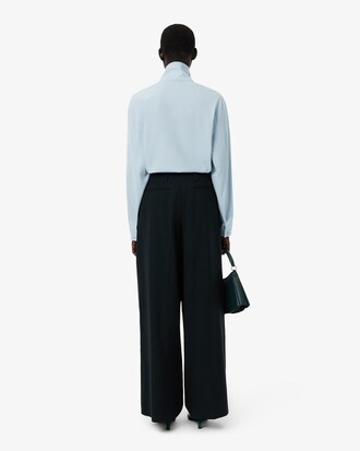 Pantal&oacute;n de Lana Mixta de Corte Amplio de Pasarela