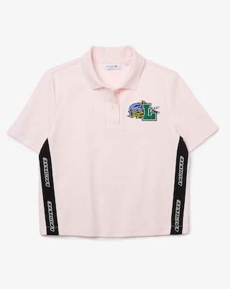 Polo feminina Lacoste Holiday Regular Fit em algod&atilde;o org&acirc;nico