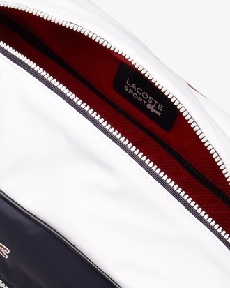 Bolsa esportiva masculina Olympique em n&aacute;ilon bicolor com z&iacute;per