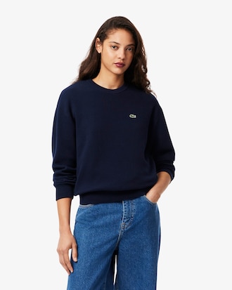 Su&eacute;ter de Gola Redonda de Algod&atilde;o de Caimento Relaxado