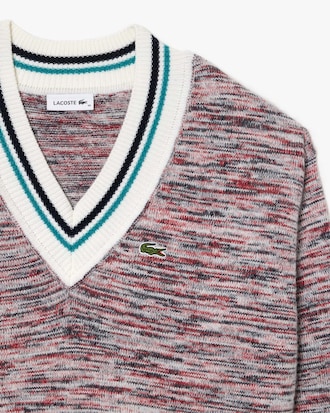 Sweater De Algod&oacute;n Y Lana De Alpaca Con Cuello En V