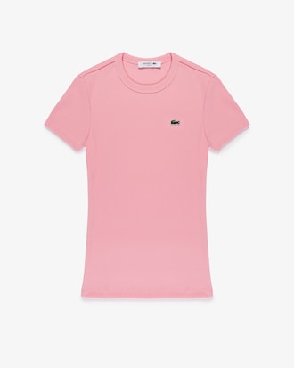 Remera De Algodón Acanalada Al Cuerpo