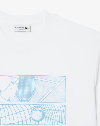 Remera de Algodón Tenis Court Estampada